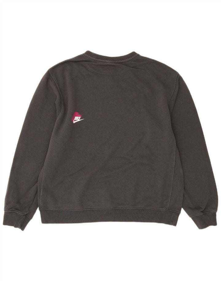 Nike Mens Graphic Sweatshirt Jumper Medium Grey Cotton