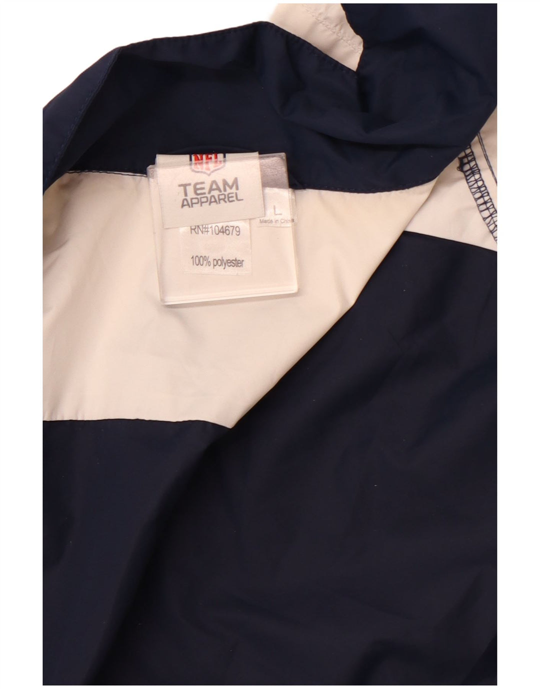 NFL Mens New England Patriots Tracksuit Top Jacket Large Navy Blue