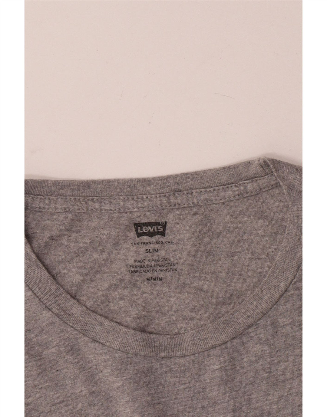 Levi's Womens Slim Graphic T-Shirt Top UK 14 Medium Grey