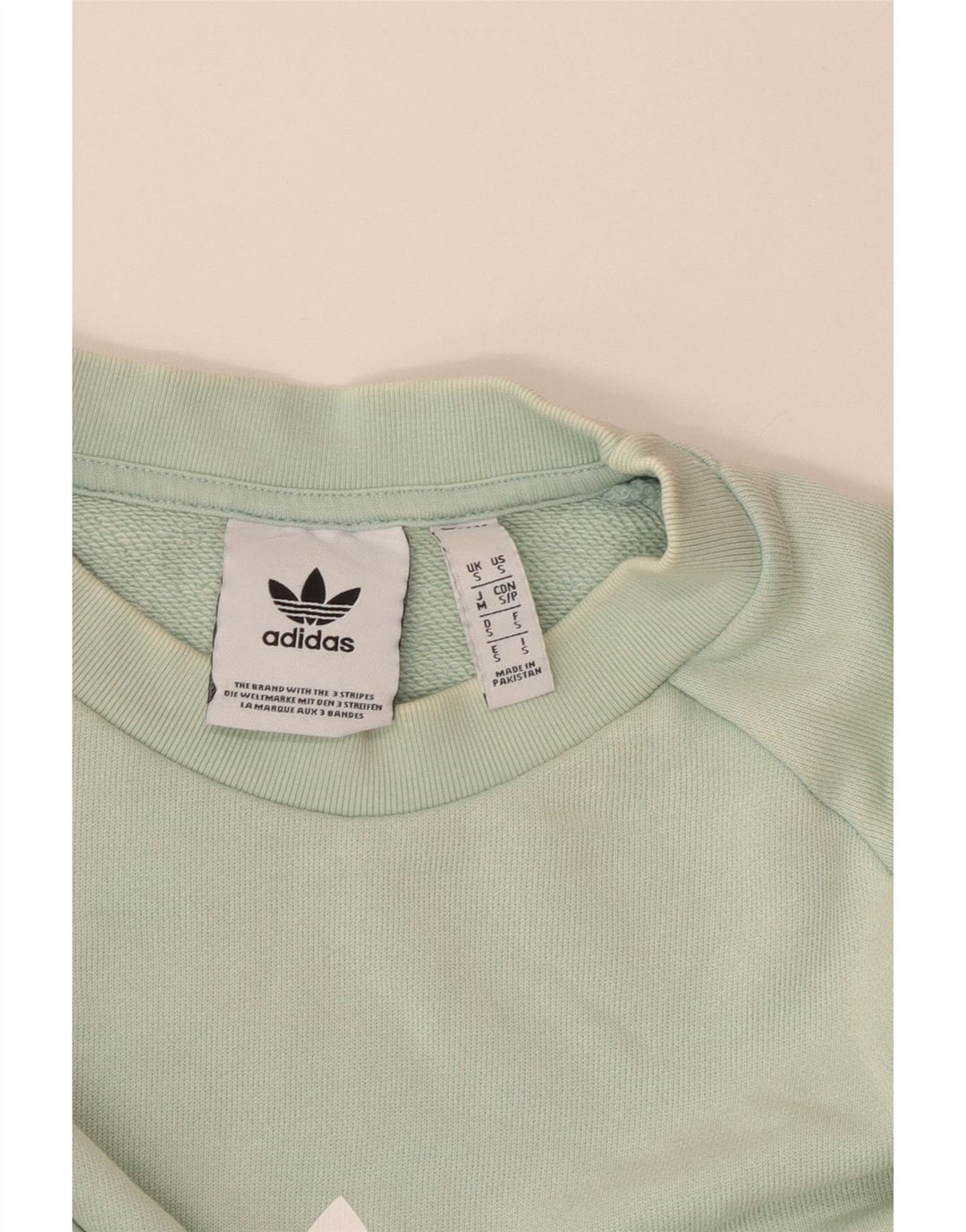 Adidas Mens Graphic Sweatshirt Jumper Small Turquoise Cotton