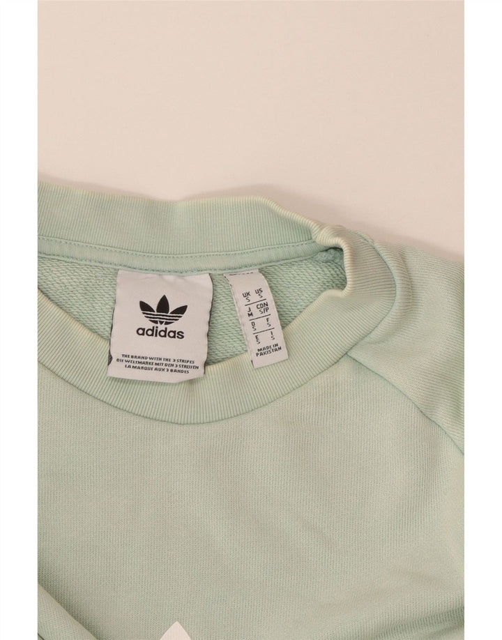 Adidas Mens Graphic Sweatshirt Jumper Small Turquoise Cotton