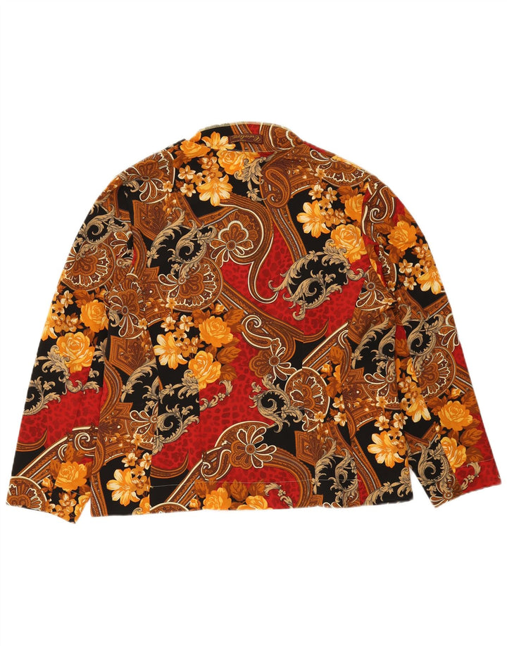 Vintage Womens 5 Button Blazer Jacket UK 16 Large Multicoloured Paisley