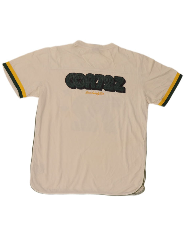 Nike Mens Graphic T-Shirt Top UK 42/44 Large Off White Cotton