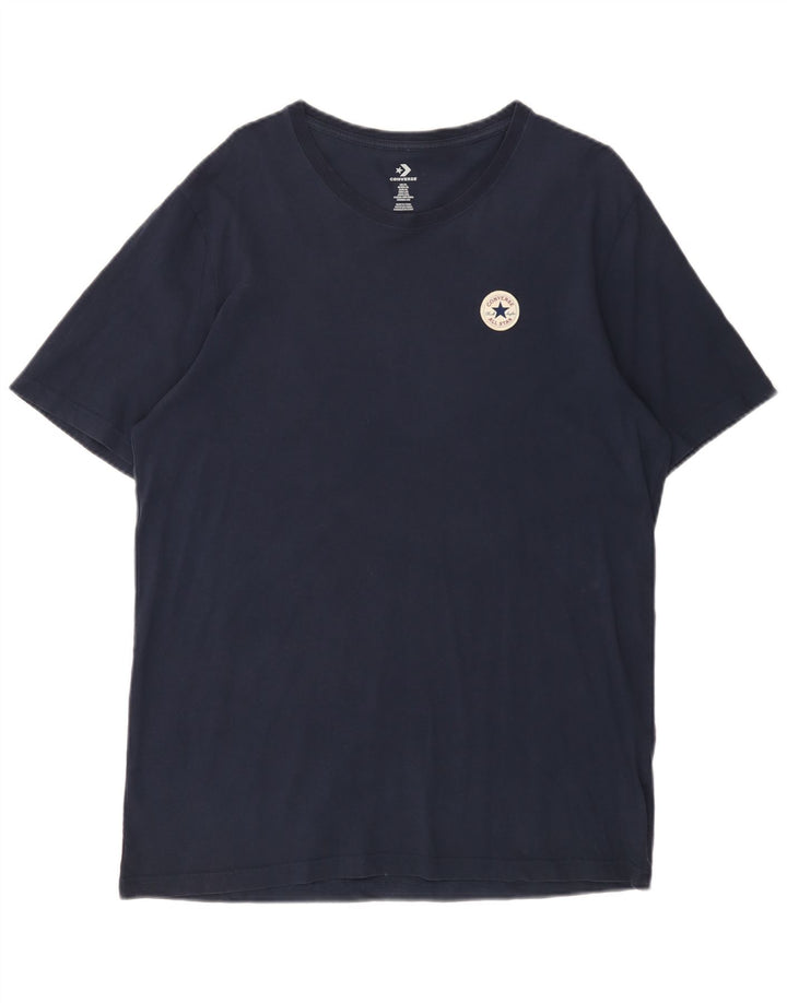 CONVERSE Mens T-Shirt Top XL Navy Blue Cotton