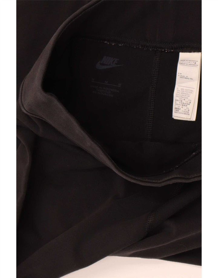 Nike Womens Graphic Leggings UK 12 Medium  Black Cotton