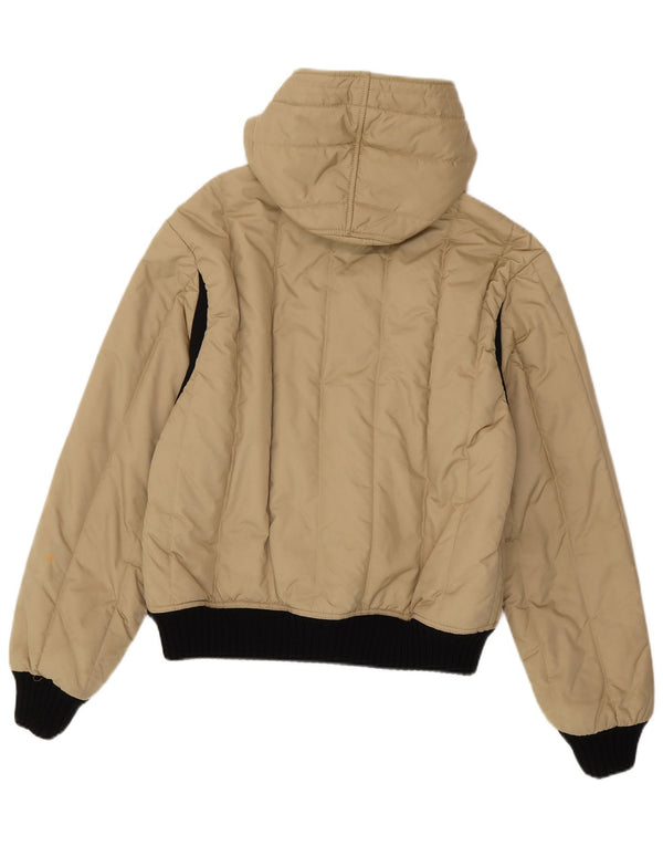 Refrigiwear Mens Cruz Hooded Padded Jacket UK 40 Large Beige Polyamide