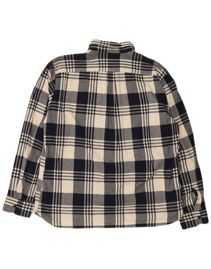 Levi's Mens Flannel Shirt 2XL Navy Blue Plaid Cotton