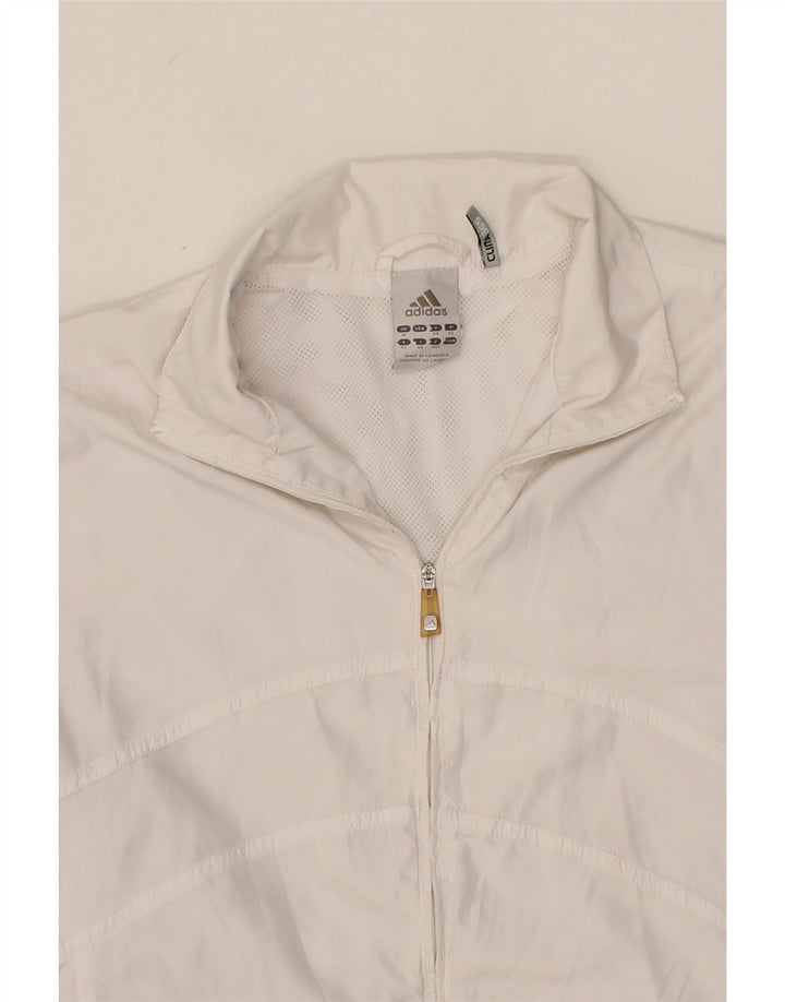 ADIDAS Womens Tracksuit Top Jacket UK 16 Large White Polyester Vintage Adidas and Second-Hand Adidas from Messina Hembry 