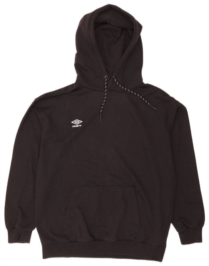 Umbro Mens Hoodie Jumper Medium Black Cotton