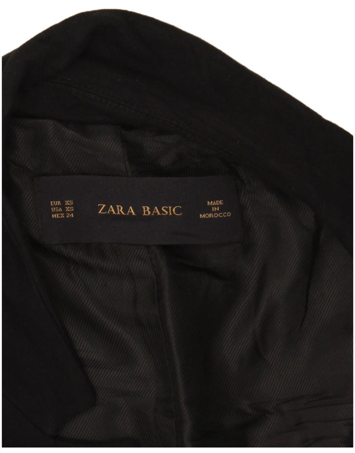 Zara Womens Open Oversized Blazer Jacket UK 6 XS Black