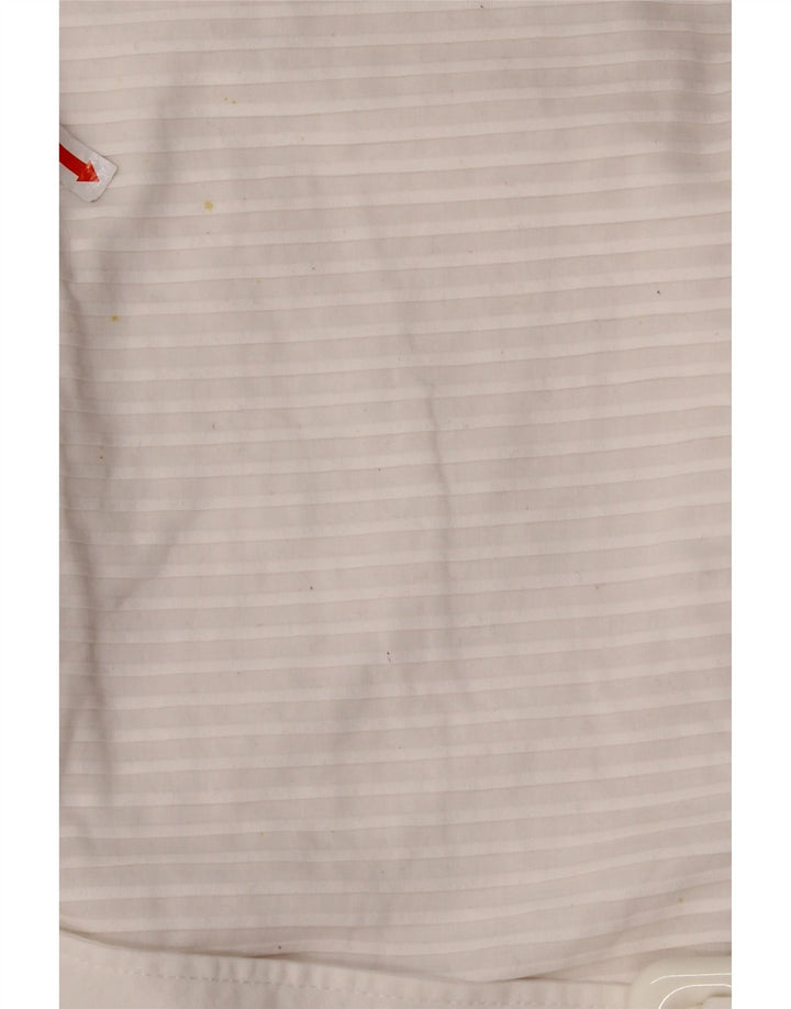 NARACAMICIE Womens Sleeveless Blouse Top UK 8 Small White Pinstripe Cotton