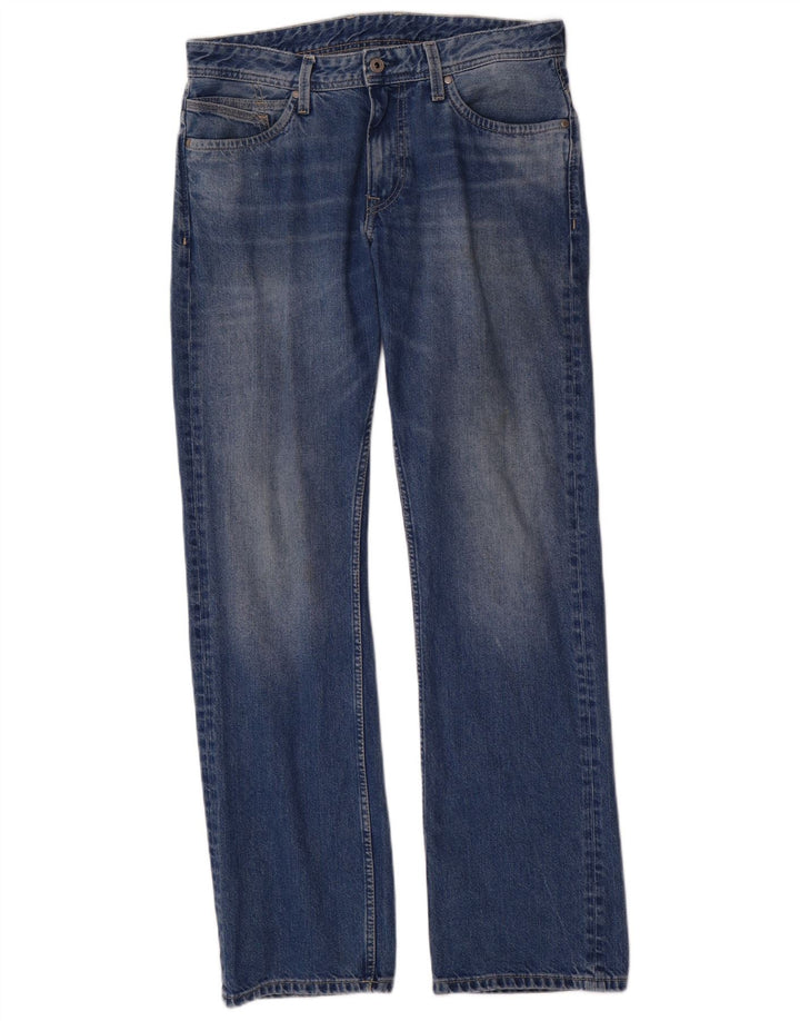 PEPE JEANS Womens Straight Jeans W32 L34 Blue Cotton