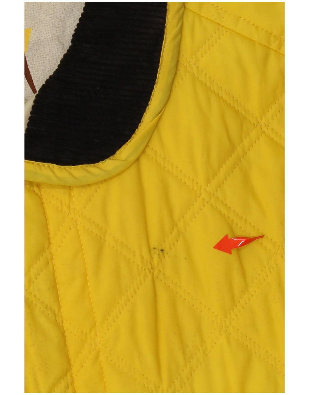 MERIT CUP Mens Loose Fit Quilted Jacket IT 46 Small Yellow Polyester