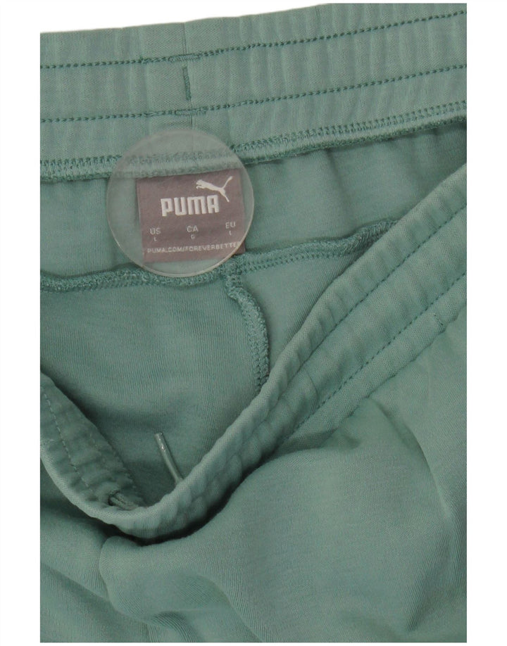 Puma Mens Tracksuit Trousers Large  Green Colourblock
