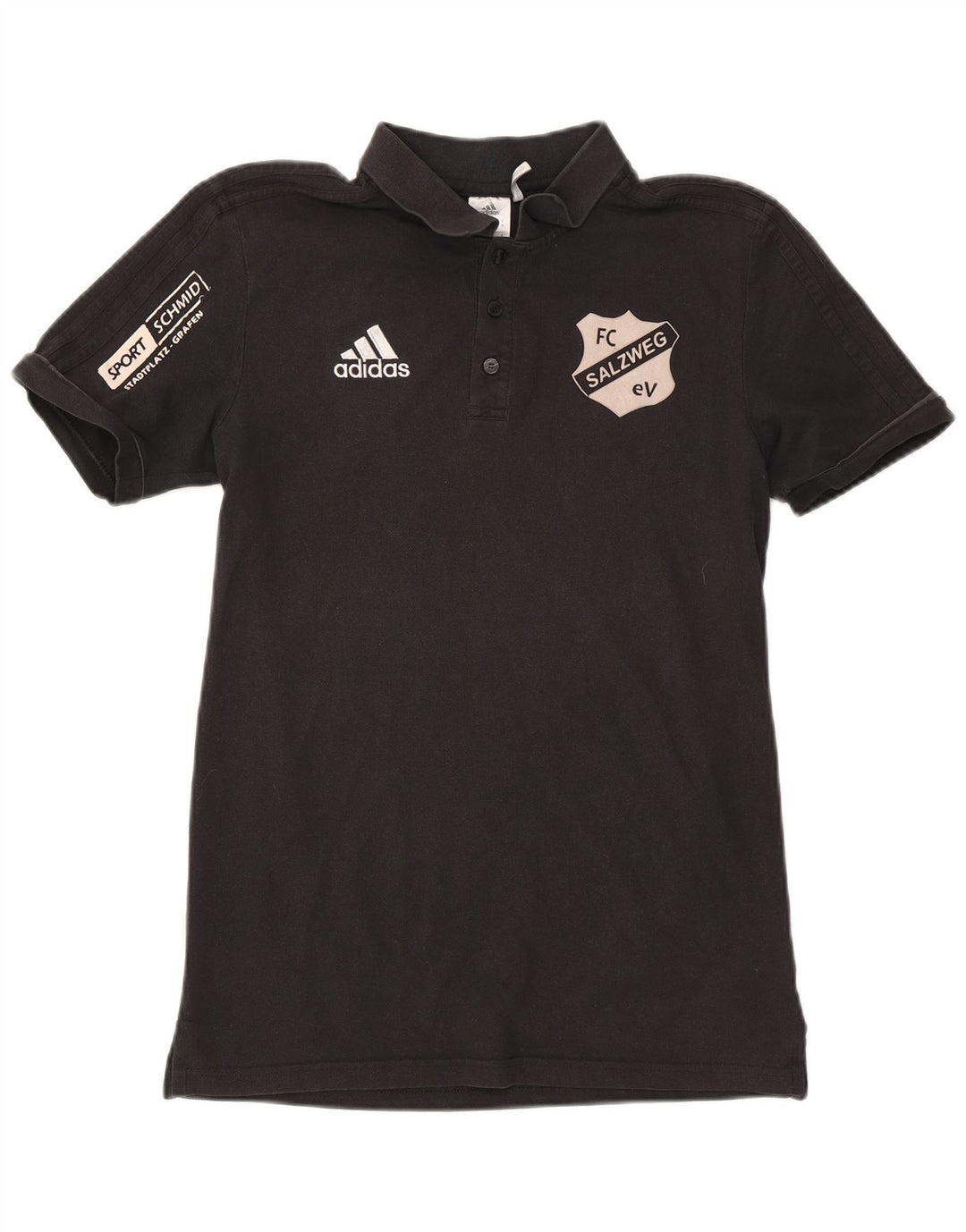 Adidas Mens Graphic Polo Shirt Medium Black Cotton