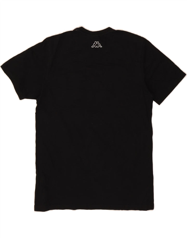 KAPPA Mens Graphic T-Shirt Top Medium Black Cotton Vintage Kappa and Second-Hand Kappa from Messina Hembry 