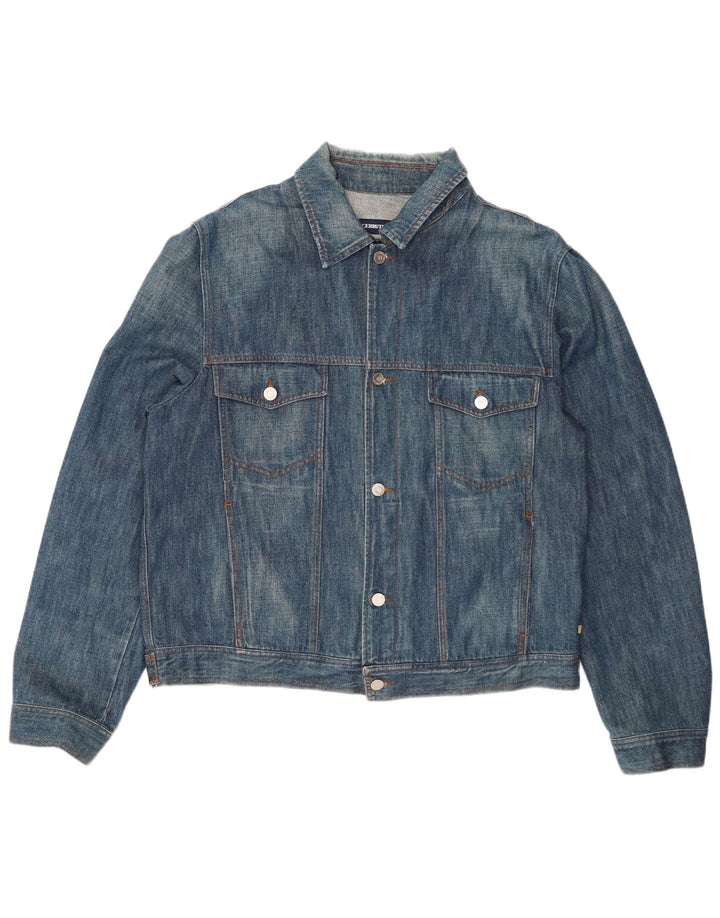 CERRUTI 1881 Mens Denim Jacket UK 44 2XL Blue Cotton