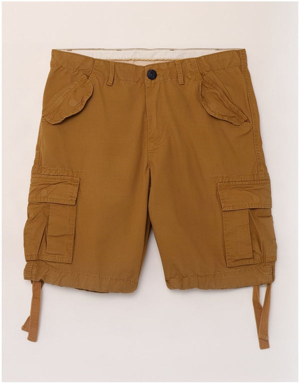 Airwalk Mens Cargo Shorts Small W34 Beige Cotton