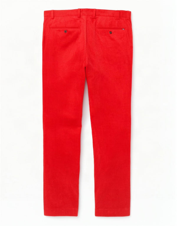 Polo Ralph Lauren Mens Slim Fit Corduroy Trousers W38 L32 Red Cotton