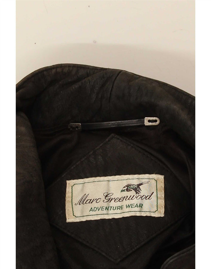 Vintage Womens Leather Jacket UK 18 XL Black