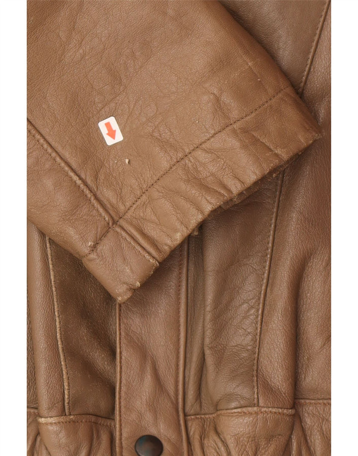 Vintage Mens Leather Jacket UK 38 Medium Brown