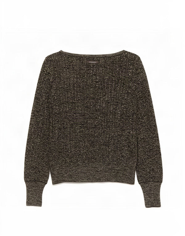 Marks & Spencer Womens Boat Neck Jumper Sweater UK 12 Medium Black Viscose