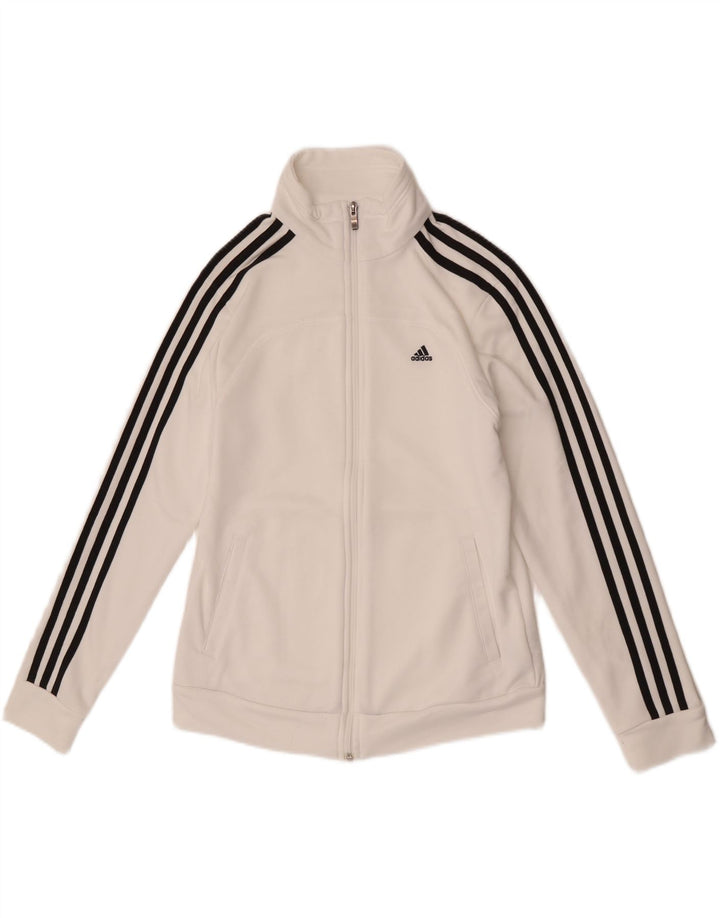 Adidas Womens Climalite Tracksuit Top Jacket UK 12/14 Medium White