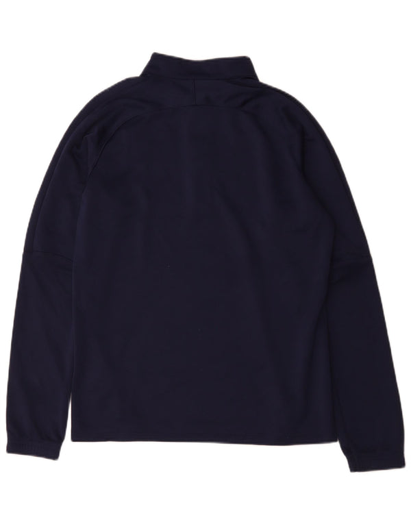 Puma Mens Zip Neck Pullover Tracksuit Top Small Navy Blue Polyester