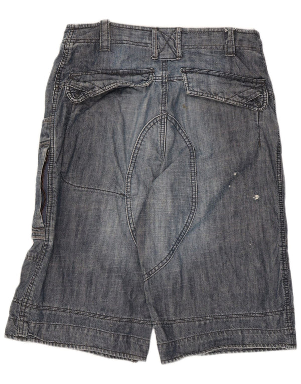 Fat Face Mens Denim Bermuda Shorts W32 Medium  Blue Cotton