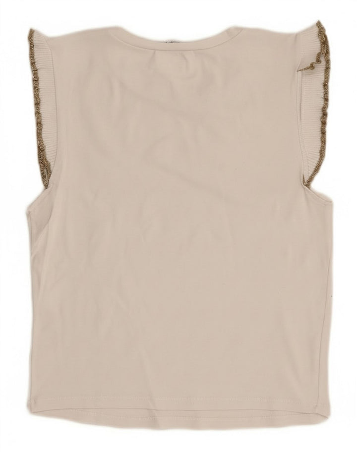 Zara Womens Sleeveless Blouse Top UK 12 Medium White