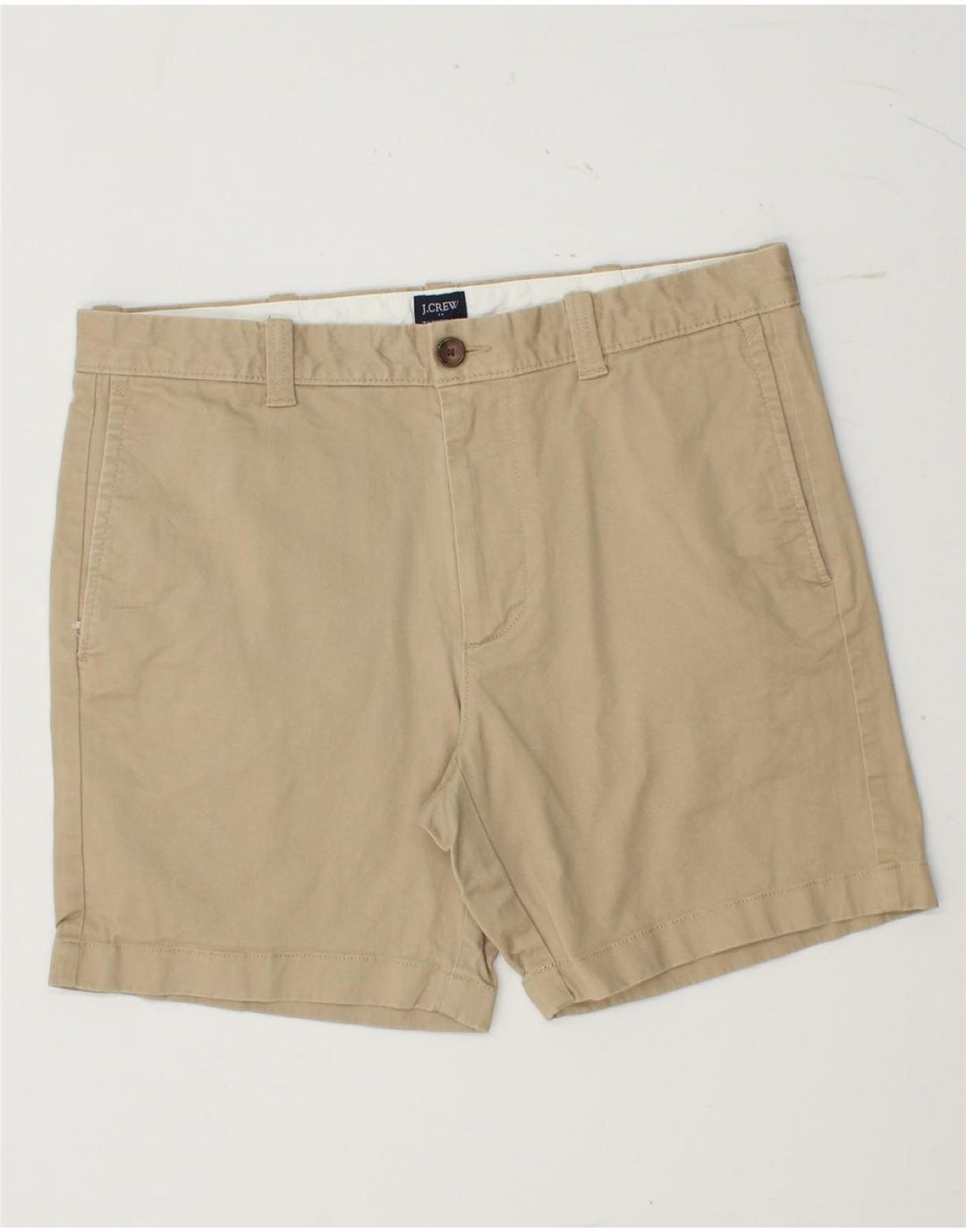 J. CREW Mens Chino Shorts W32 Medium  Beige Cotton