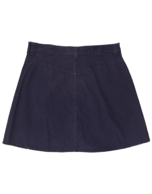 Replay Womens Mini A-Line Skirt Large W30 Navy Blue Cotton