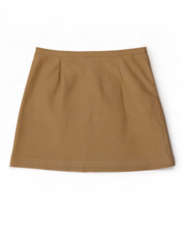 P.S. Company Womens Mini Skirt UK 16 Large W30 Khaki Polyester