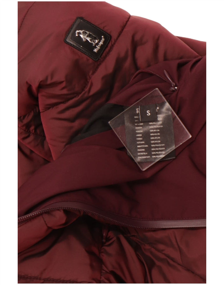 REFRIGUE Womens Hooded Reversible Padded Jacket UK 10 Small Burgundy