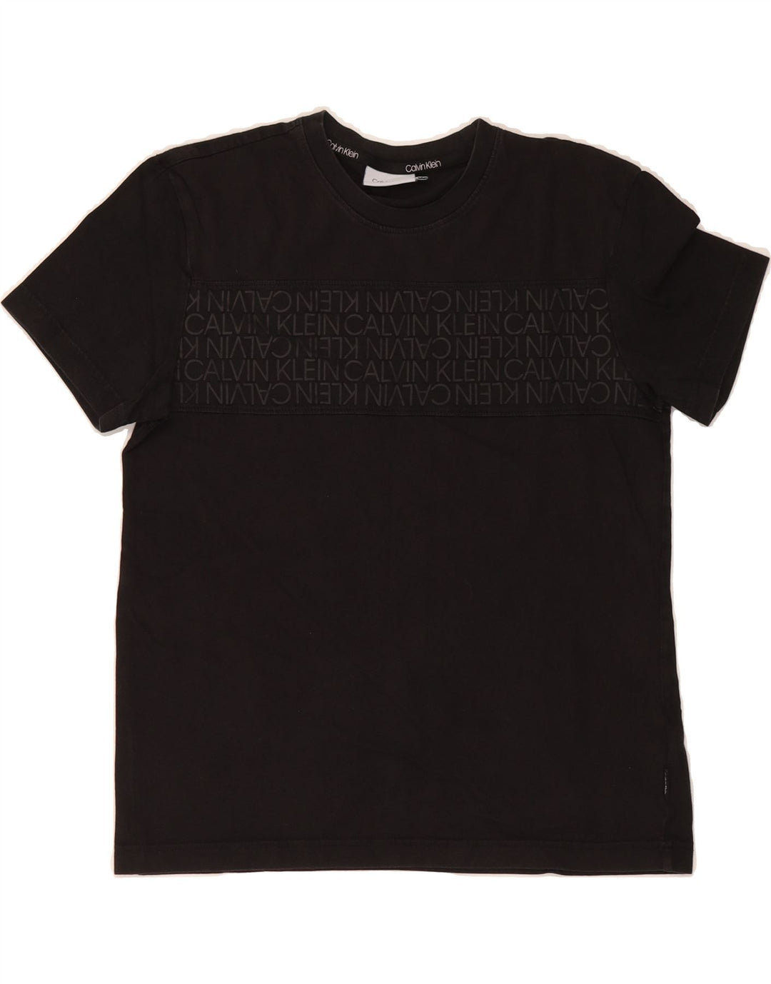 CALVIN KLEIN Mens Graphic T-Shirt Top Medium Black Cotton Vintage Calvin Klein and Second-Hand Calvin Klein from Messina Hembry 