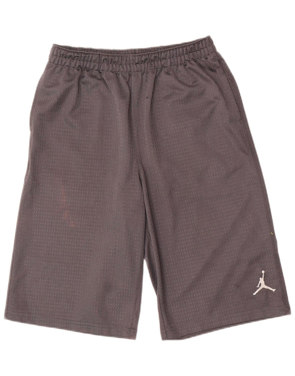 JORDAN Boys Sport Shorts 13-14 Years XL Grey Polyester