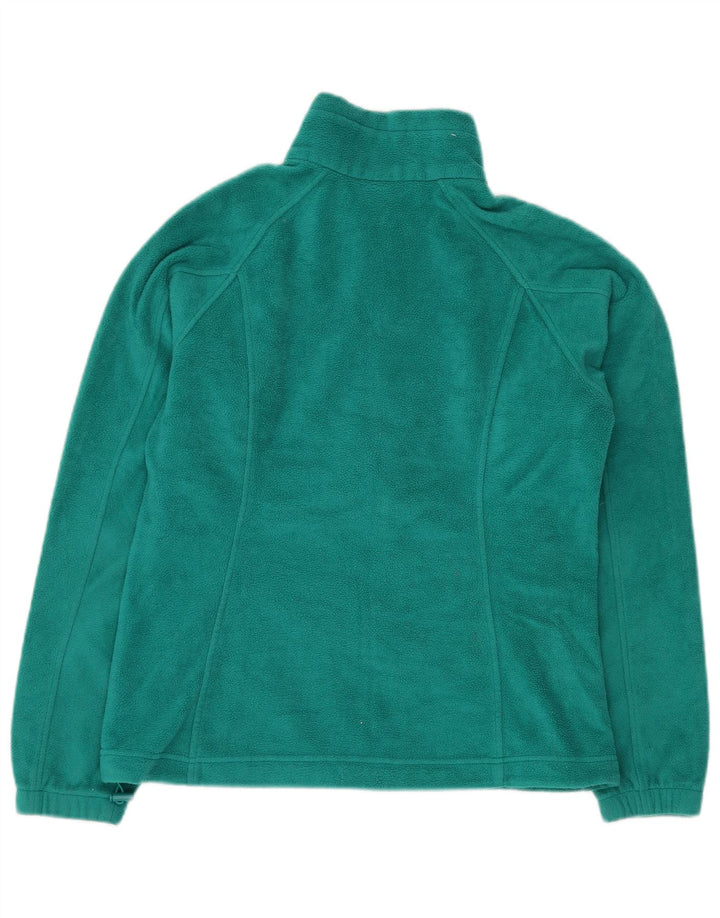COLUMBIA Womens Fleece Jacket UK 14 Medium Green Polyester