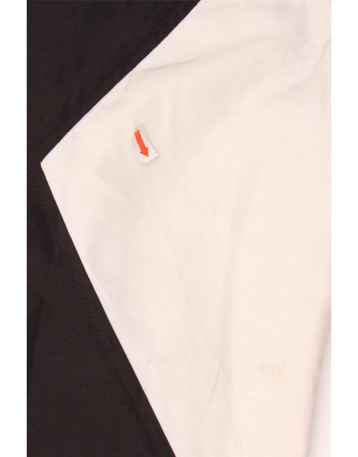 SUPERDRY Mens Hooded Pullover Rain Jacket UK 40 Large Black Spotted