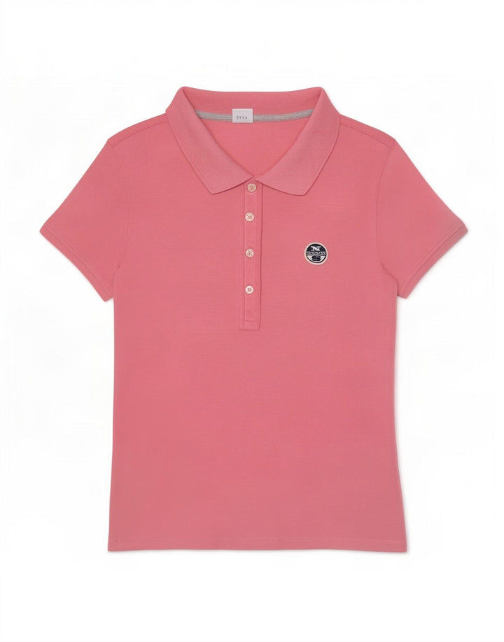 North Sails Womens Polo Shirt UK 12 Medium Pink
