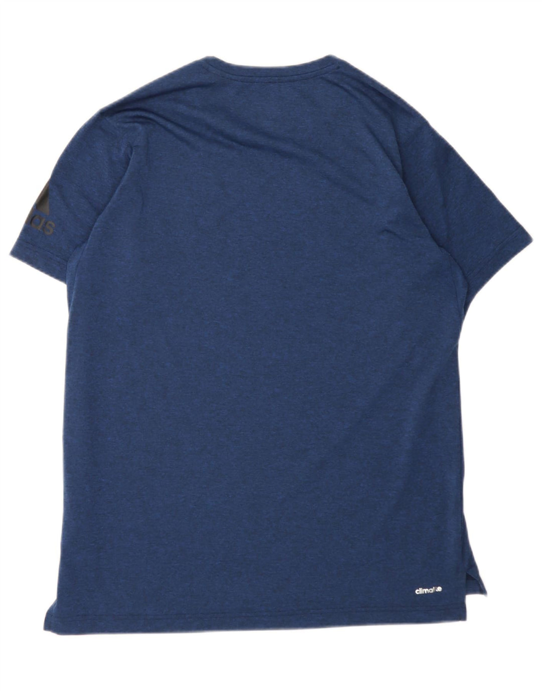 ADIDAS Mens Climalite Graphic T-Shirt Top Large Navy Blue Polyester Vintage Adidas and Second-Hand Adidas from Messina Hembry 