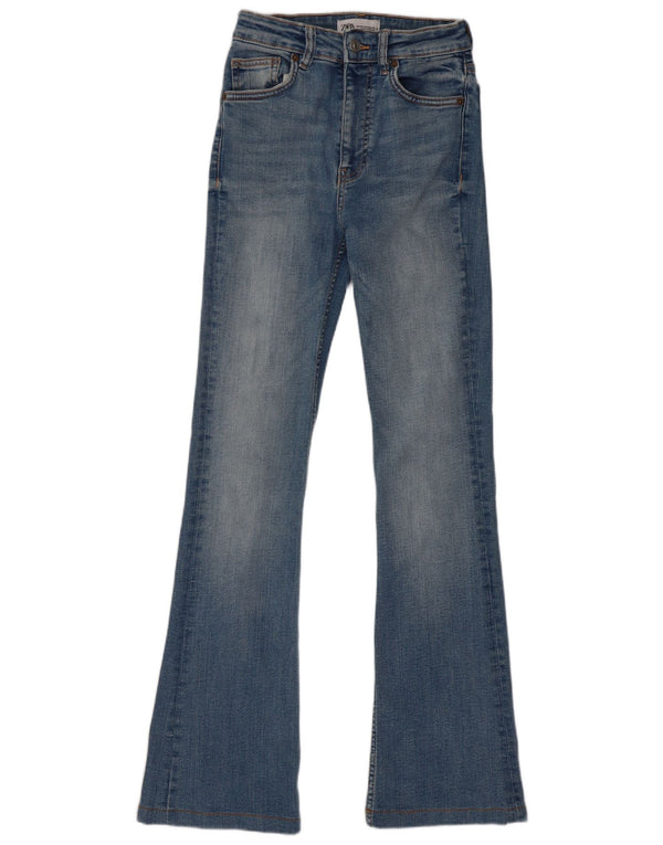 Zara Womens Flared Jeans EU 34 2XS W24 L30 Blue