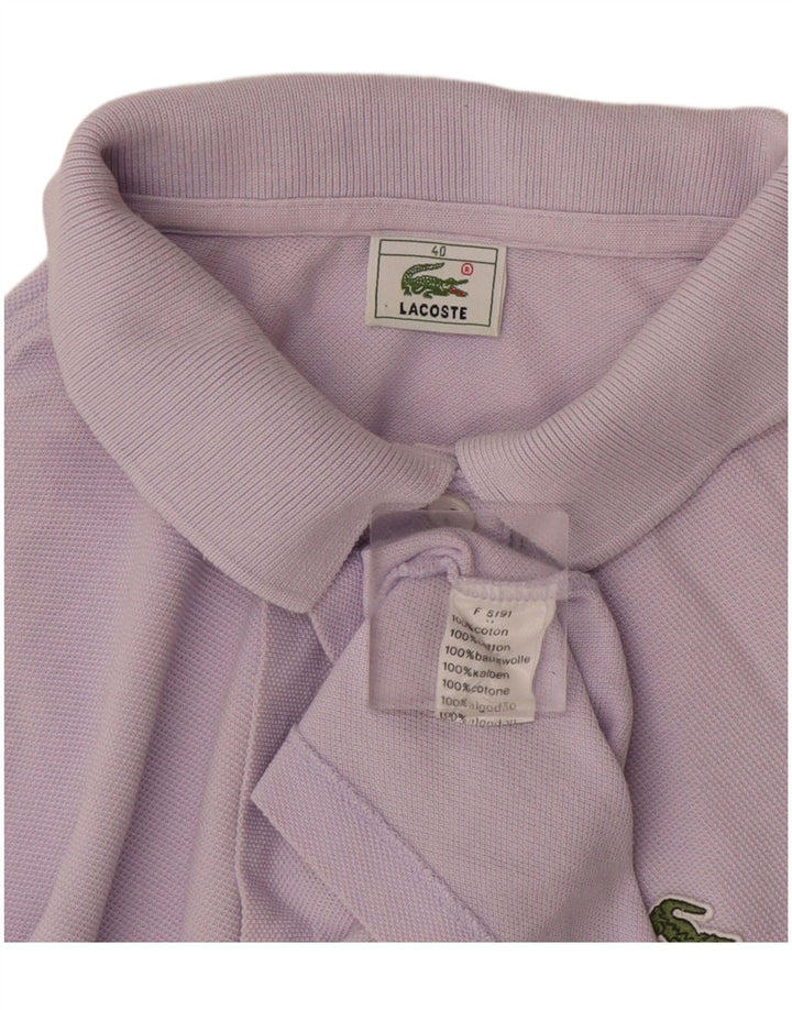 Lacoste Womens Polo Shirt Size 40 Medium Purple Cotton