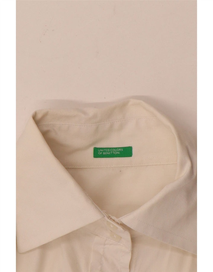 Benetton Womens Shirt UK 12 Medium White