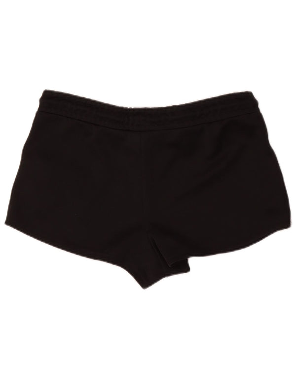 Nike Womens Graphic Sport Shorts UK 14 Medium Black Colourblock Polyester