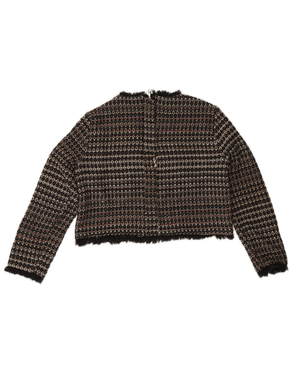 Zara Womens Boat Neck Jumper Sweater UK 12 Medium Multicoloured Striped