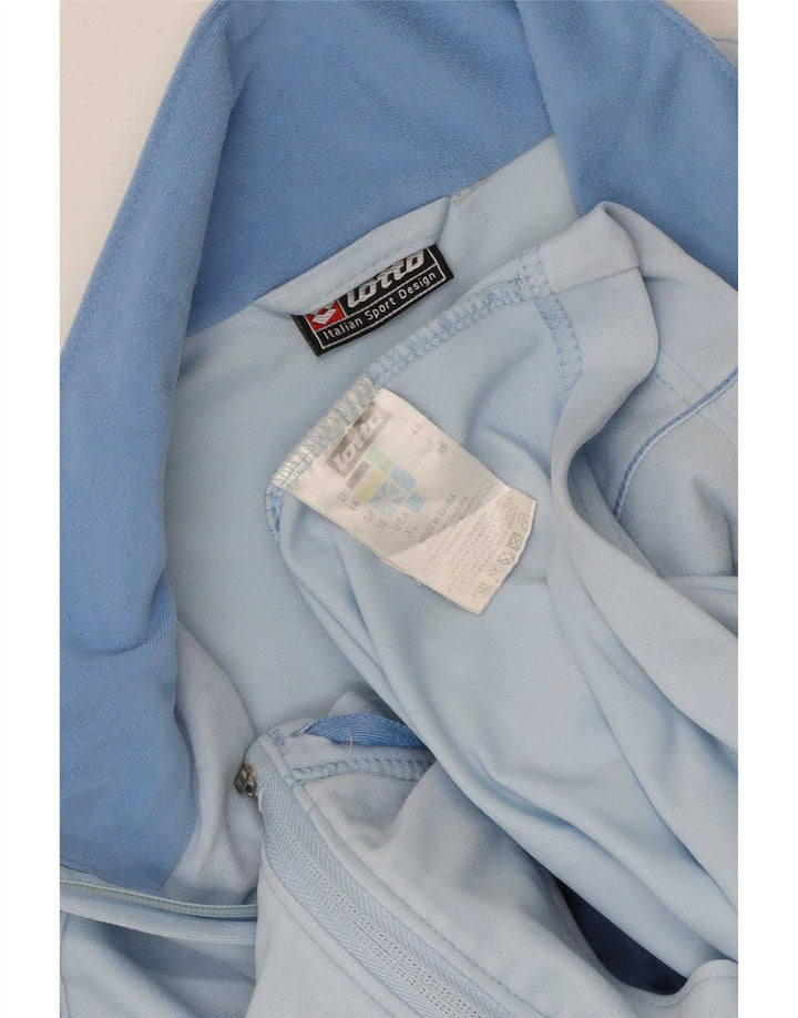 Lotto Womens Oversized Tracksuit Top Jacket UK 16 Large Blue Polyester