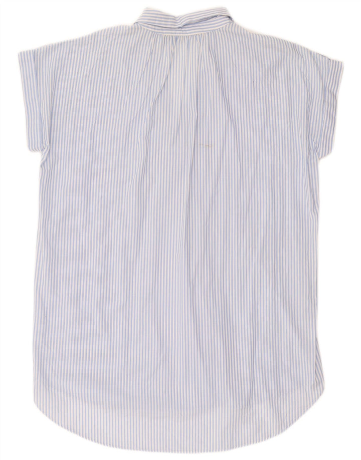 Zara Womens Oversized Tunic Dress UK 14 Medium Blue Pinstripe