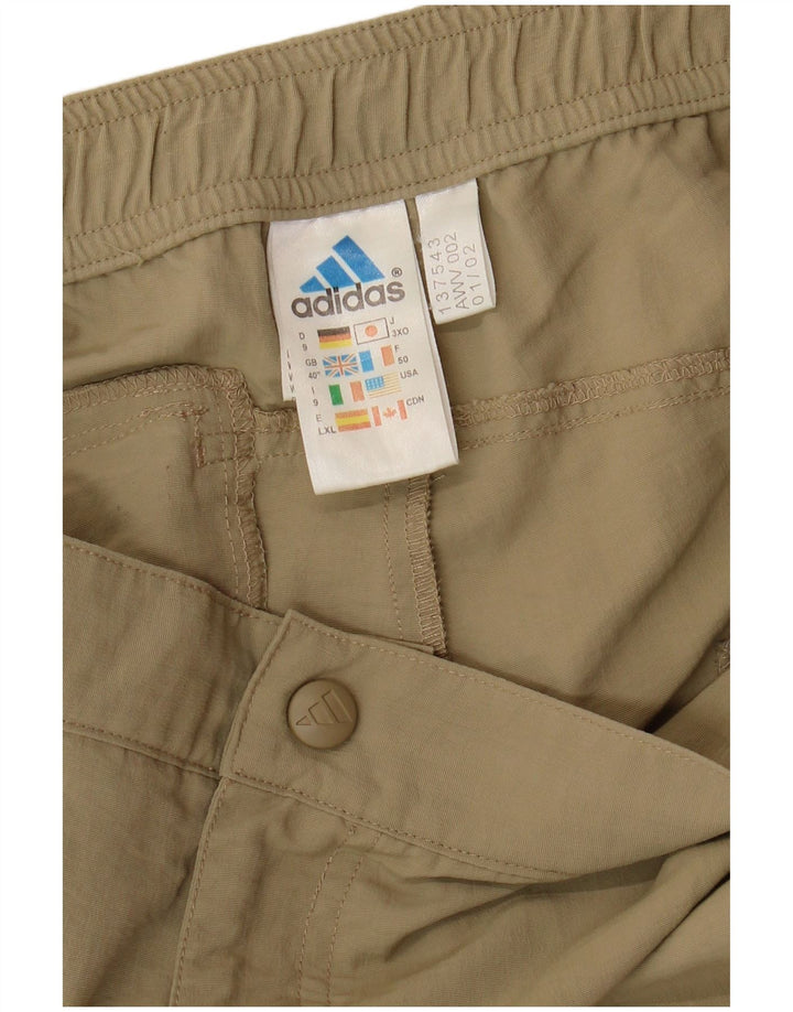 ADIDAS Mens Shorts W40 XL  Khaki Colourblock Nylon