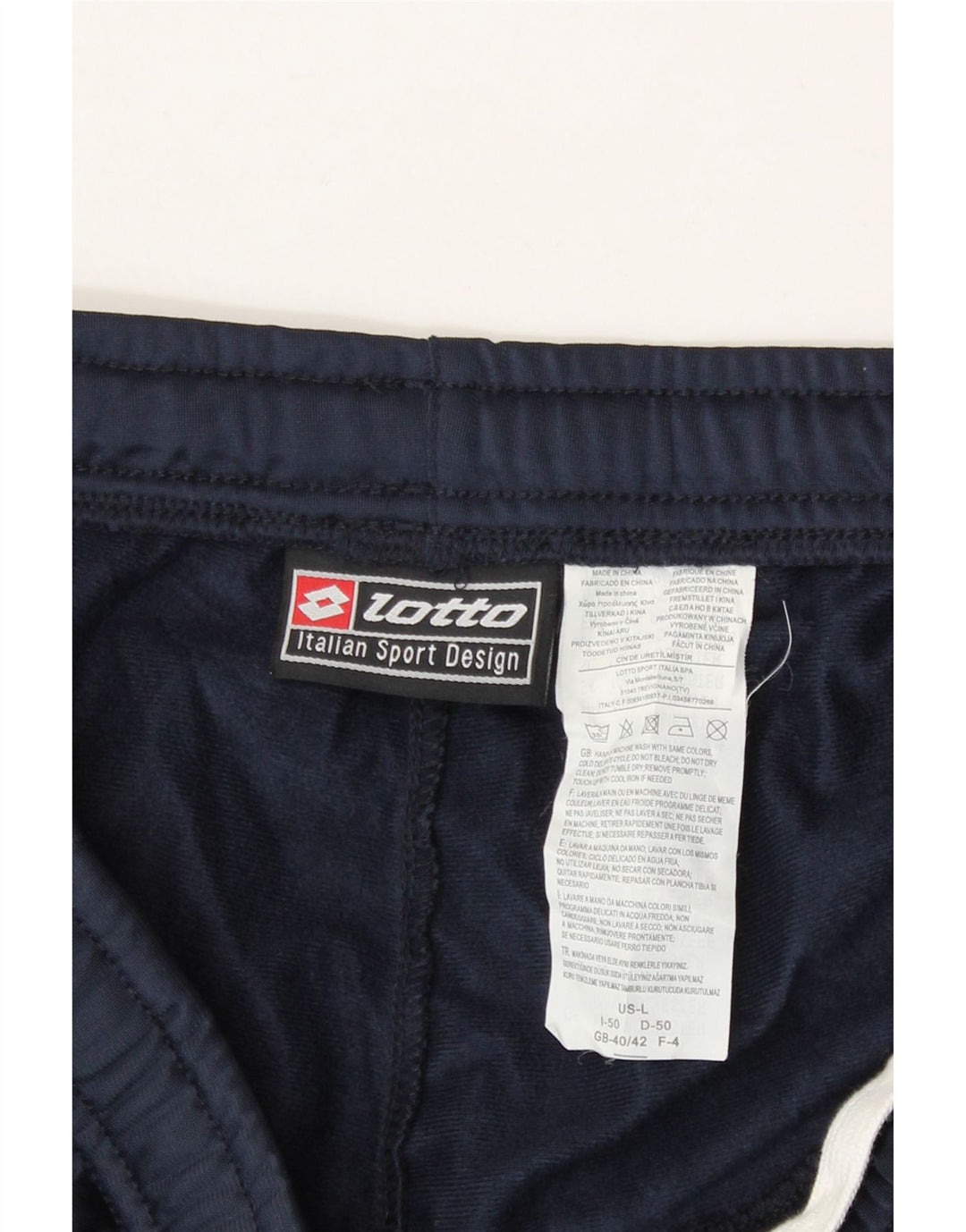 LOTTO Mens Tracksuit Trousers UK 40/42 Medium  Navy Blue Polyester Vintage Lotto and Second-Hand Lotto from Messina Hembry 