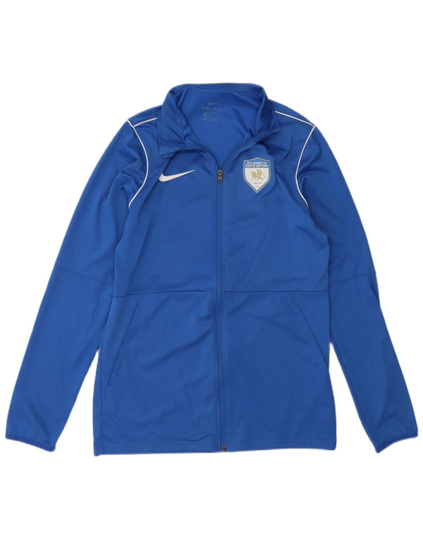 Nike Womens Graphic Tracksuit Top Jacket Medium Blue Polyester Sports